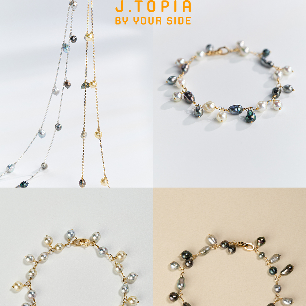 18k金海水珍珠项链/手链