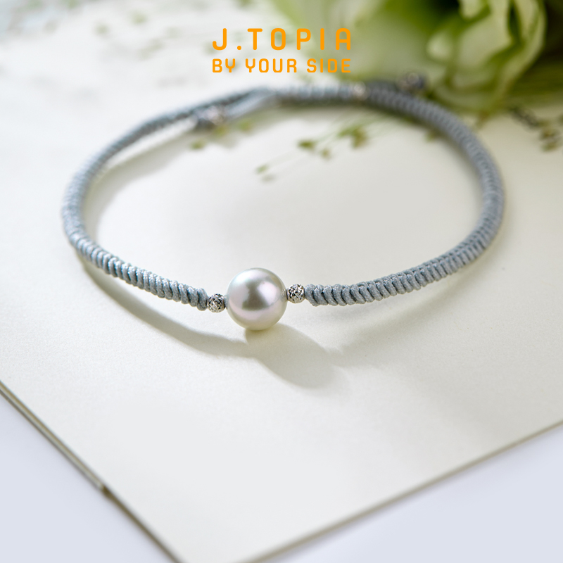 珍珠手绳系列大溪地铂金灰