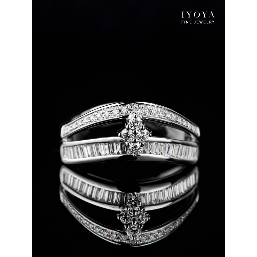 「现货秒杀」双曲光华 修饰手型 钻石K金戒指 优雅随行珠宝店