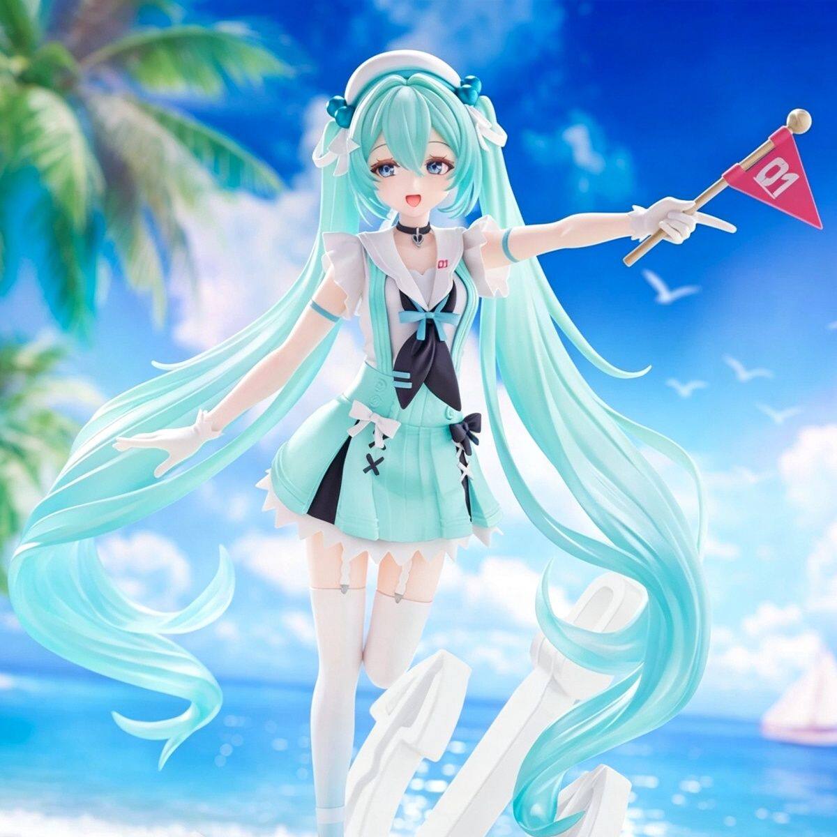 水手服初音未来 景品初音 二次元美少女模型手办摆件桌搭