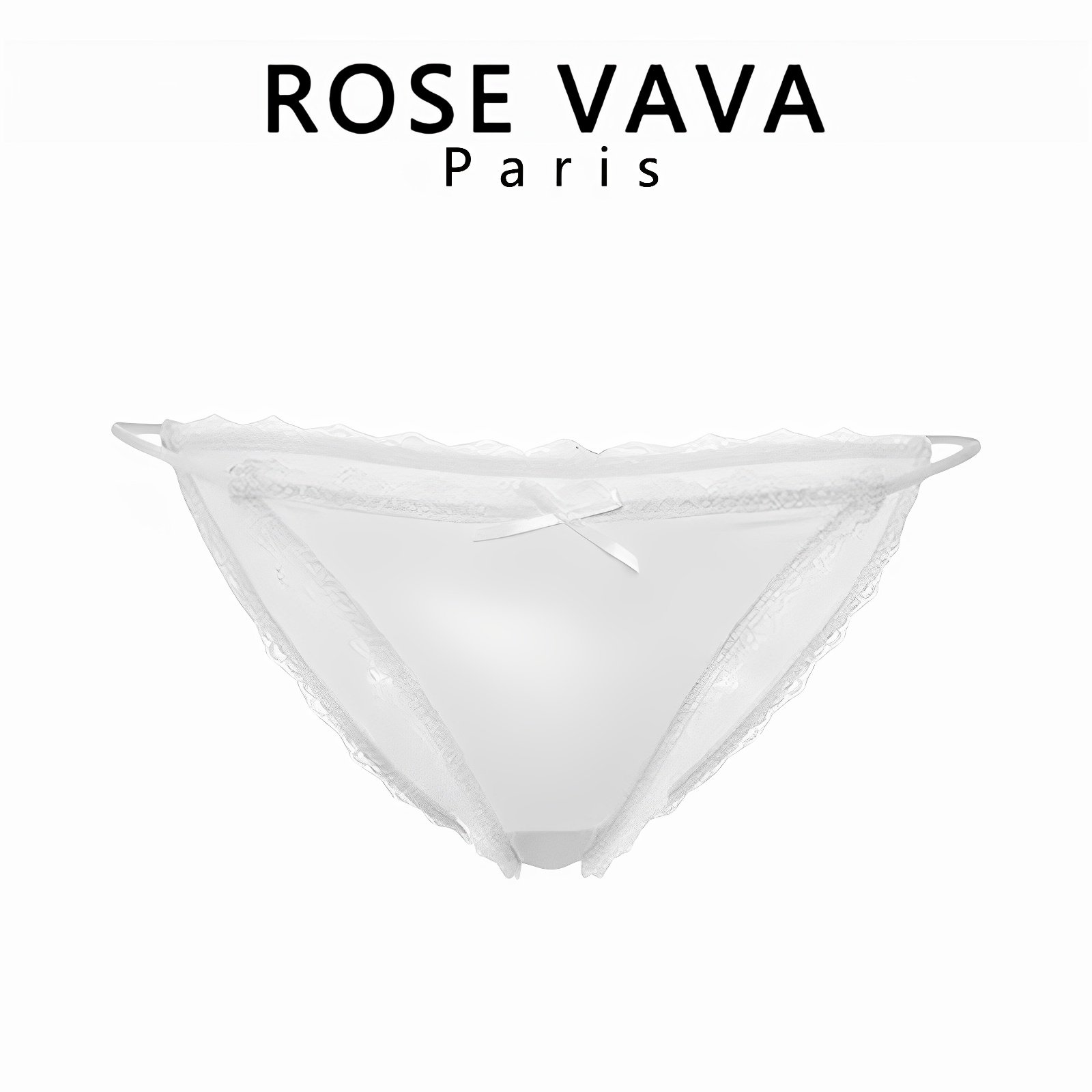 ROSE VAVA 性感无痕蕾丝女内裤牛奶丝可爱蝴蝶结冰丝三角裤