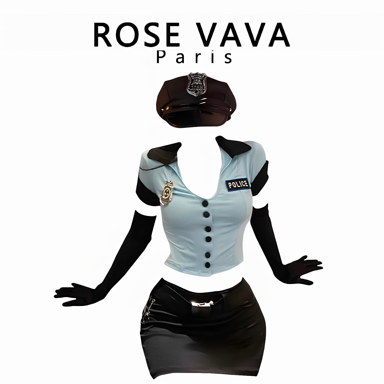 女警cos服装夜场秘书纯欲空姐装