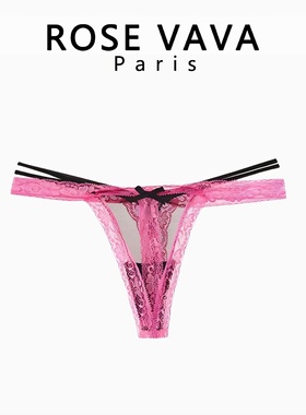 ROSE VAVA 性感内裤女蜜桃臀诱惑甜酷多巴胺蕾丝包臀花边女