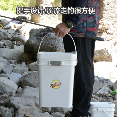 溪流钓加厚多功能活鱼桶溪流钓鱼桶走钓溪流桶增氧气大容量路亚桶