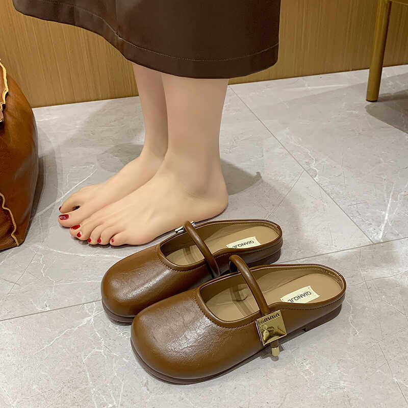 休闲2024春季套脚女鞋韩版包头