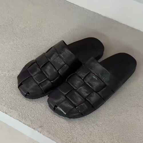 夏季女复古编织包头穆勒厚底鞋
