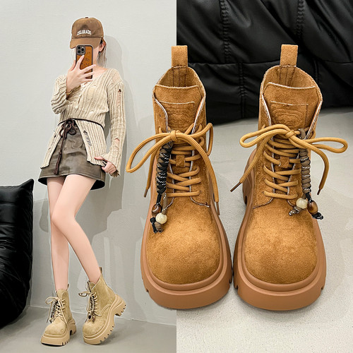 2025新款秋季厚底增高马丁靴