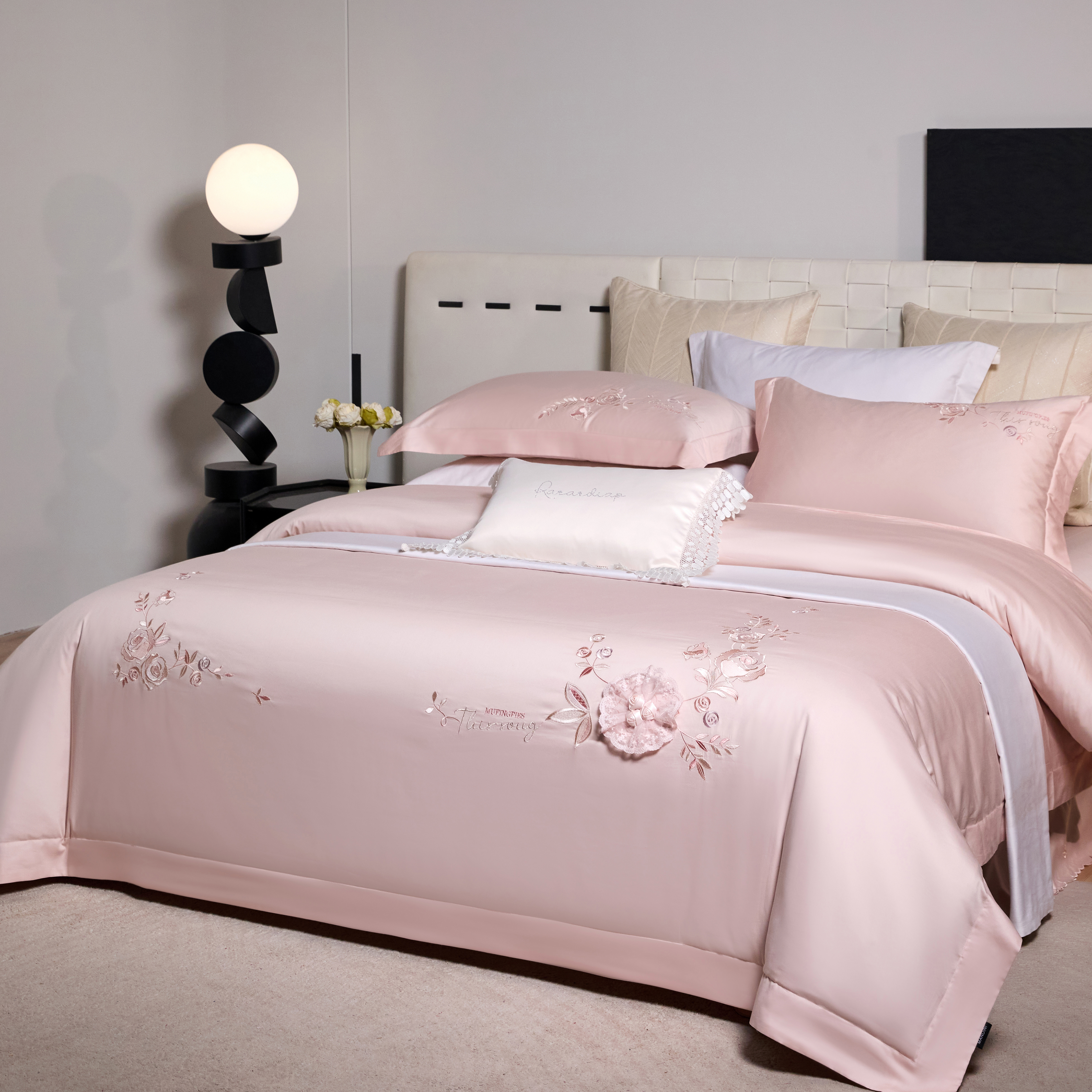 床单式四件套全棉简约高端被罩