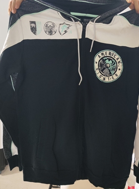 Affliction旗下子品牌正品连帽拉链卫衣帽衫L码特价清货不退换