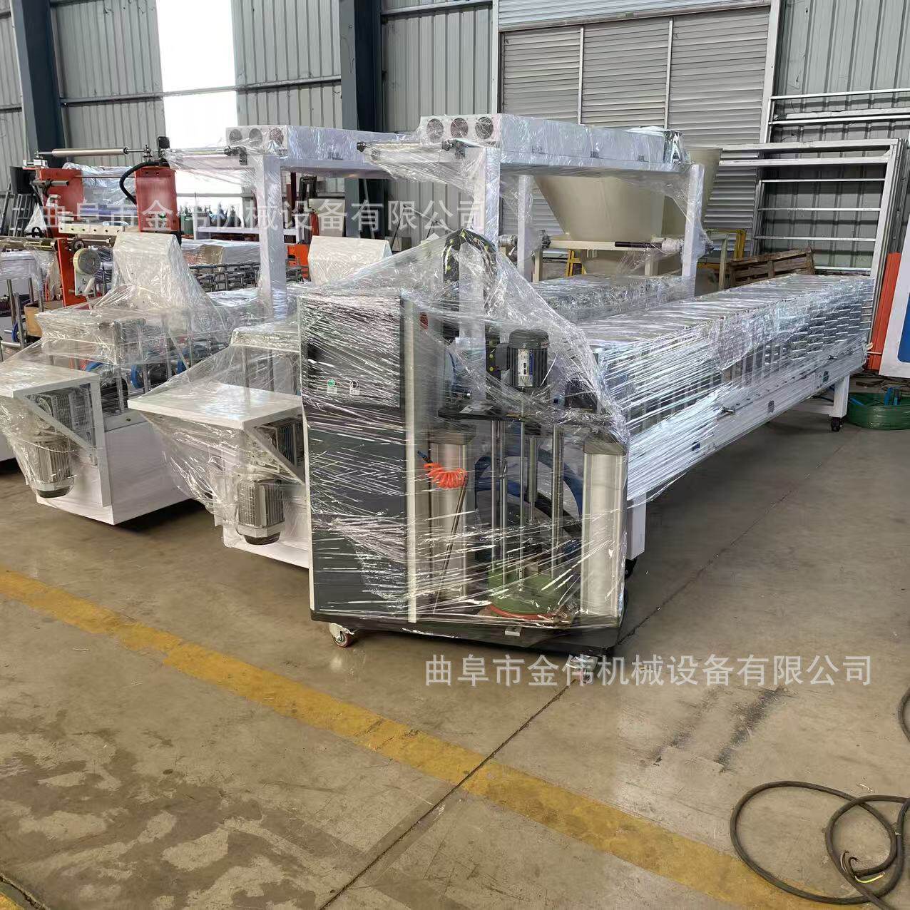 宽窄可调pvc塑质隔墙长城板覆膜机 仿大理石门套板石塑线包覆机