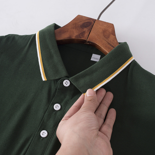 中青年纯色夏季 专gui同步热卖 男士 亮色系翻领POLO衫 透气直筒T恤衫