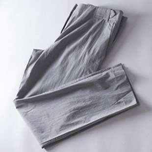 女裤 孤品清货只有腰围80CM 薄款 夏季 大牌尾货女士棉麻灰色七分裤