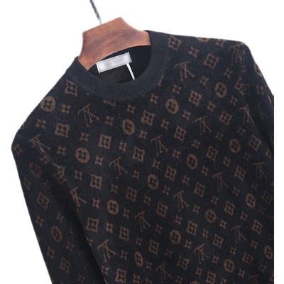 薄款圆领提花打底内搭男士毛衣