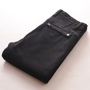 清货只有32 黑色中腰长裤 商务直筒休闲牛仔裤 品牌秋男士 断码