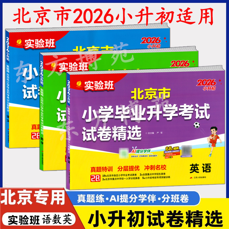 2026新【北京小升初】北京市小学毕业升学考试卷精选语文数学英语北京小升初真题卷2024年北京市小升初真题及分班考试卷