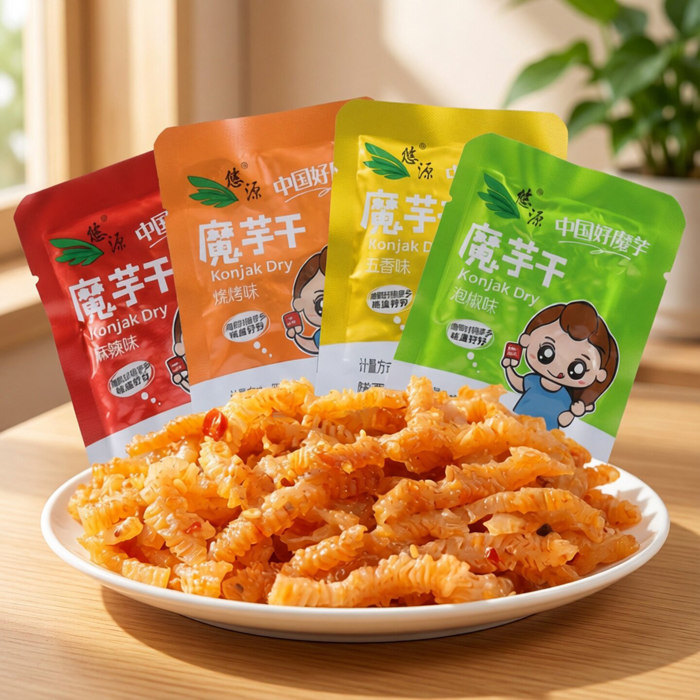安康悠源即食雪魔芋干魔芋爽魔芋辣条毛肚小零食陕南特产素食零食