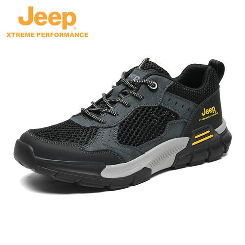 jeep夏季登山鞋男网面爸爸运动鞋