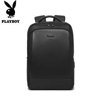 PLAYBOY花花公子男士商务头层牛皮17.3寸电脑包双肩包