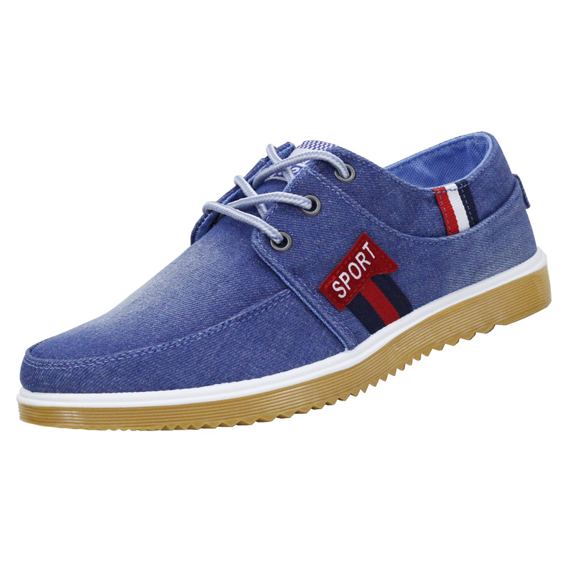 春秋季新款男士低帮男水洗帆布鞋