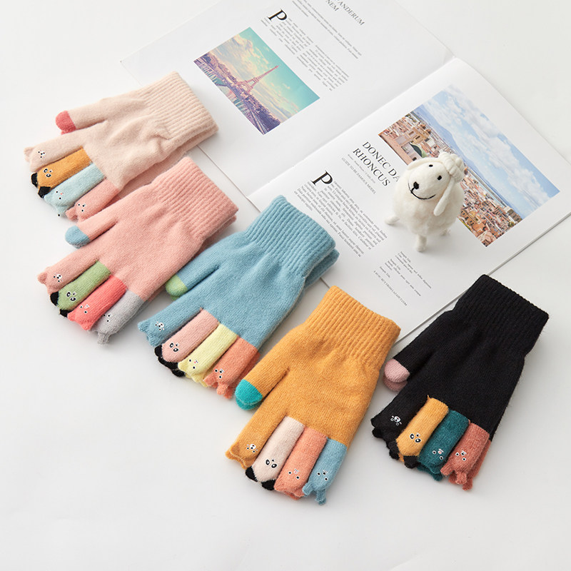 8-12岁儿童手套五指针织保暖秋冬季加厚毛线防寒男童女童大童可爱,童装/婴儿装/亲子装,手套,淘宝优惠券,粉丝福利购,淘宝优惠卷