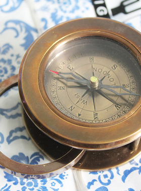 美式风进口黄铜热卖多功能指南针