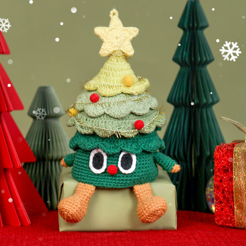 圣诞树钩织包包钩针编织