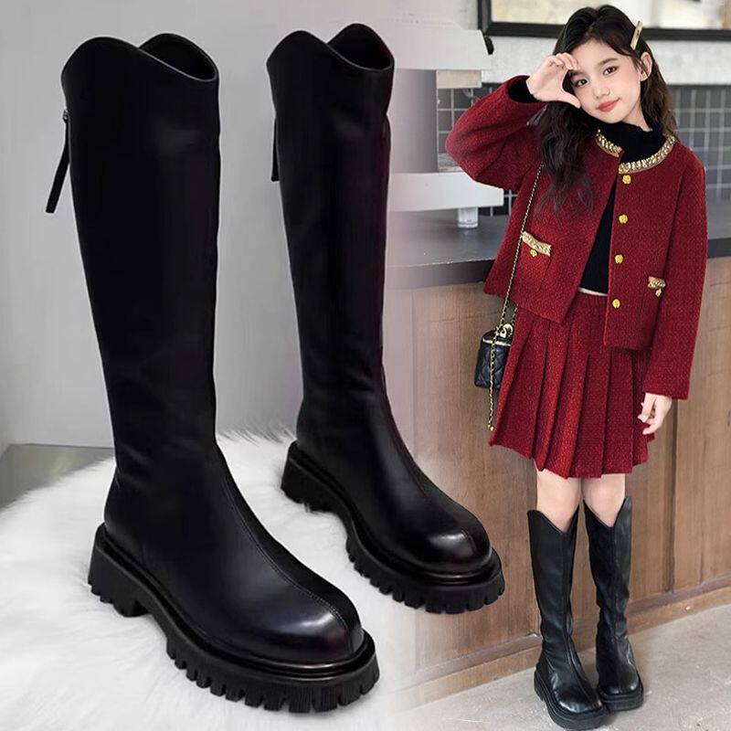 女童靴子2025新款秋冬季儿童洋气长靴高筒靴中大童软底加绒马丁靴,童鞋/婴儿鞋/亲子鞋,棉靴,淘宝优惠券,粉丝福利购,淘宝优惠卷