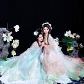 如梦霓裳原创汉服女唐制诃子裙十二花神系列2025年春夏款 荷月