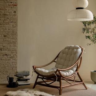 天然藤椅藤编沙发椅老人摇椅午休躺椅阳台客厅家用懒人靠背看书椅