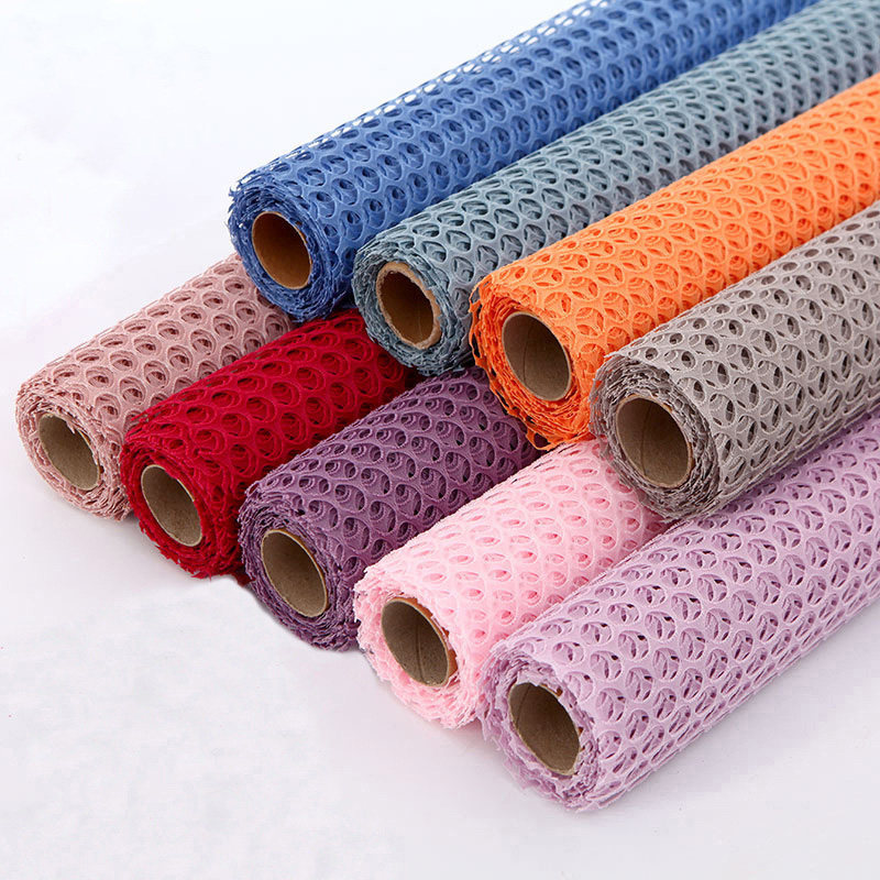 镂空圆心洞洞网鲜花康乃馨玫瑰花包装纸花束材料纱网扎花束纱网纱