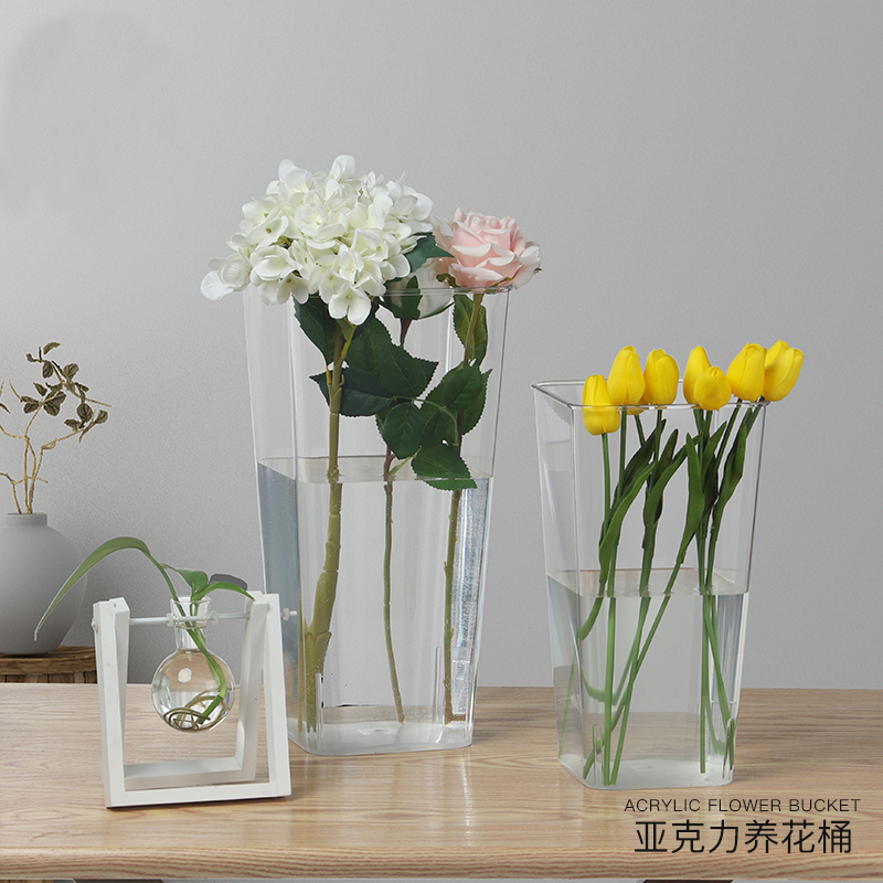 透明亚克力防摔加厚塑料养花桶