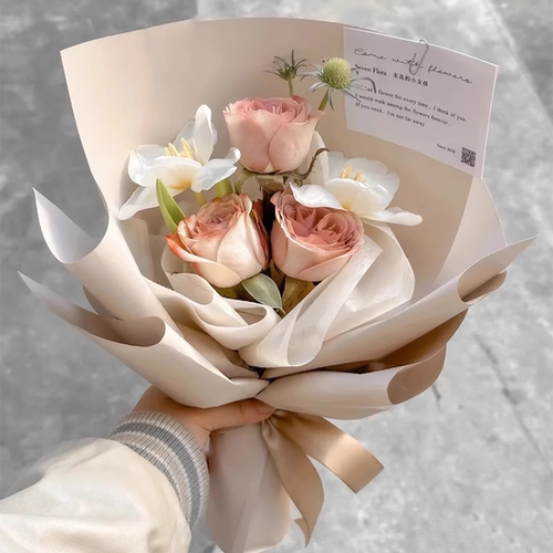 花中情高定纸特厚哑光膜包装纸