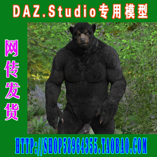 DAZ daz3d模型——Genesis 2黑熊角色一套 253
