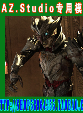 daz3d studio模型Genesis3僵尸 吸血鬼及配套场景三则(3M-226)