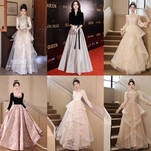 出租晚礼服秋冬2025新款年会高端小众主持人艺考礼服成人礼公主裙