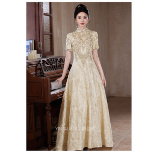 出租新中式 旗袍晚礼服女2026高级感订婚连衣裙高端轻奢小众敬酒服