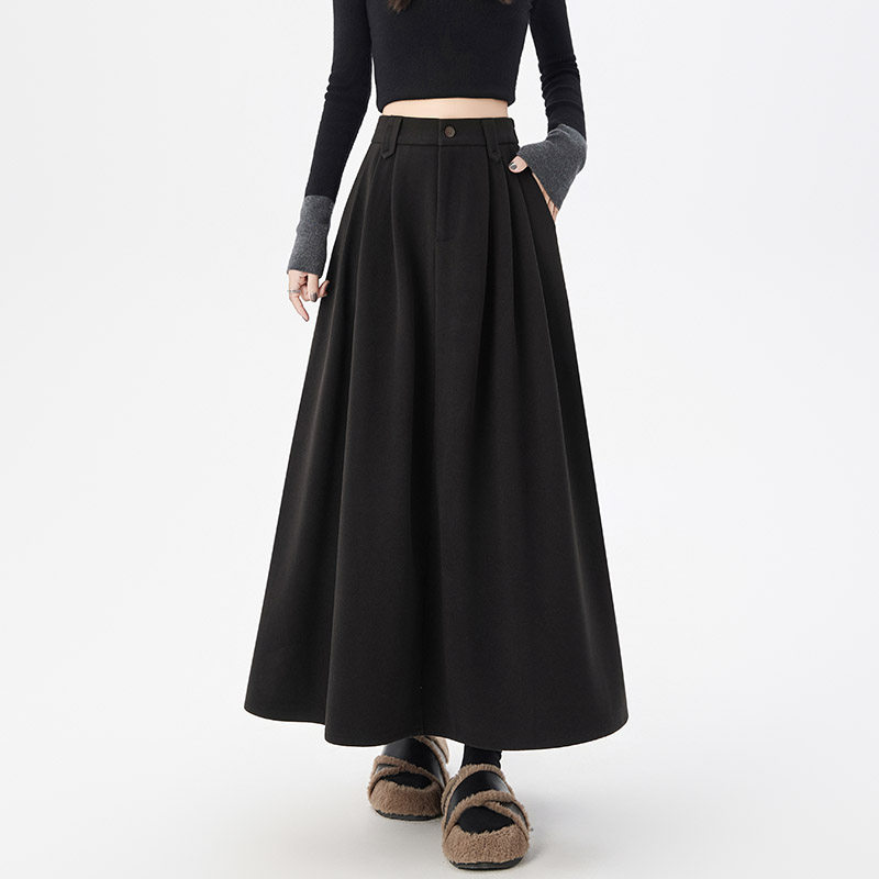 毛呢半身裙子女士装春秋冬季2026年新款百褶高腰小个子a字中0119r,女装/女士精品,半身裙,淘宝优惠券,粉丝福利购,淘宝优惠卷