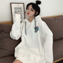 waitmore慵懒风 宽松韩版 冠军卫衣2019新款 女初秋外套学生百搭薄款