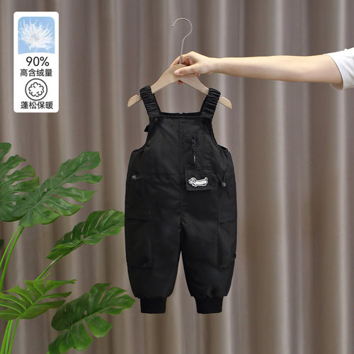 男童羽绒背带裤耐污户外防风