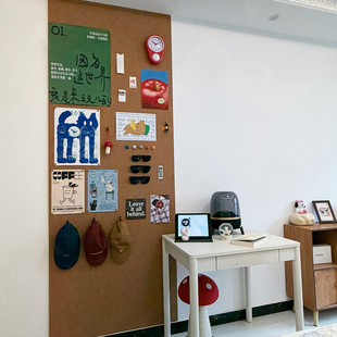 毛毡墙贴高级感墙面软木板展示板玄关照片墙客厅墙面布置白墙遮丑