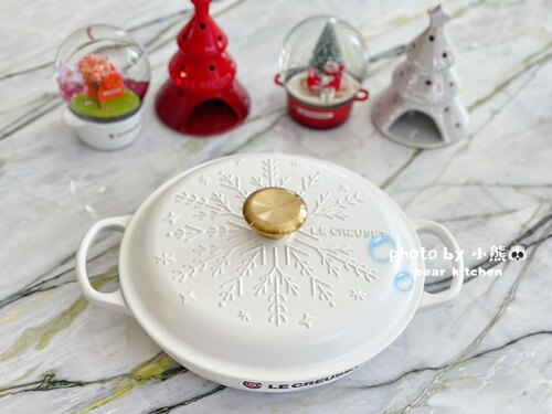 法国 酷彩 le creuset 26cm 海鲜锅 青羽 雪纺粉 无水蒸鱼 清货
