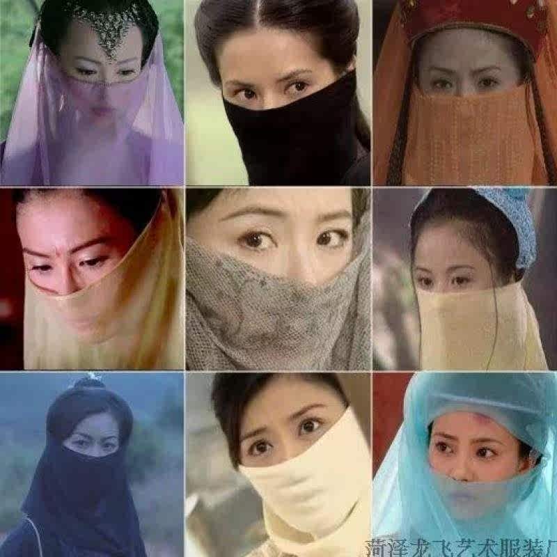 蒙脸面纱 古装仙女蒙面 舞台服演出古风配饰 遮脸纱巾|ruв категории Женская одежда, костюм/национальная одежда/театр костюм, национальная одежда/этап погрузки - от Buy2taobao.com для оказания профессиональной услуги покупки агента Taobao