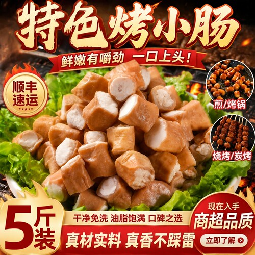 正宗特色猪小肠烧烤夜市爆款