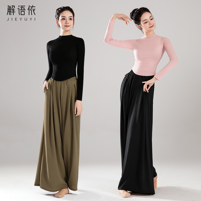舞蹈服套装夏季飘逸阔腿裤演出