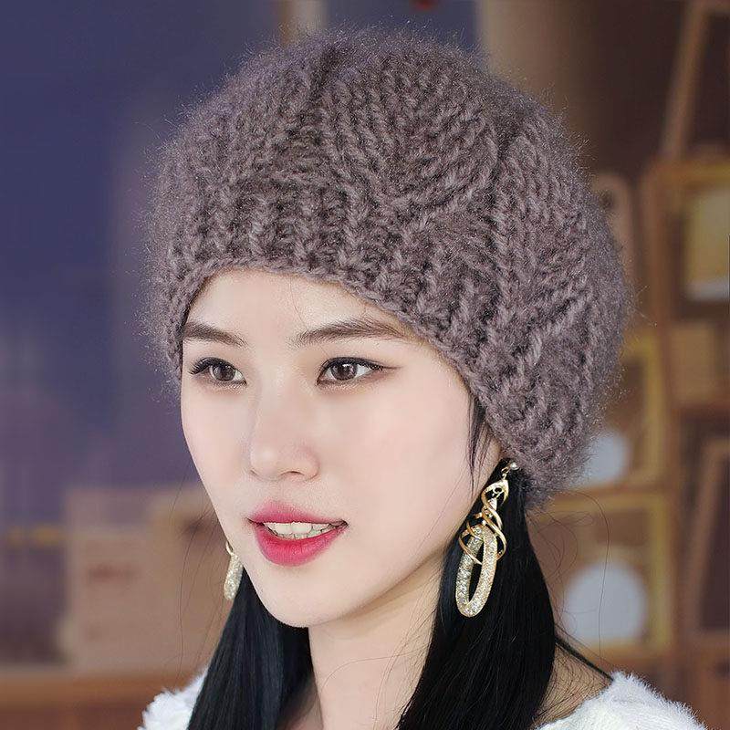 春季手工针织韩版叶子花朵贝雷帽包头帽保暖毛线帽中老年妈0124ud,服饰配件/皮带/帽子/围巾,帽子,淘宝优惠券,粉丝福利购,淘宝优惠卷