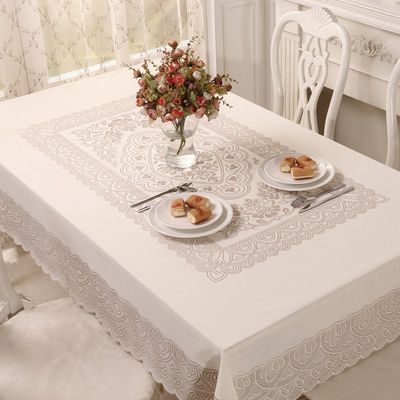 桌布防水防油免洗餐桌桌布欧式PVC蕾丝桌布餐桌0520d