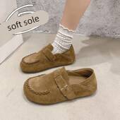 春秋踩屎感勃肯鞋 平底防滑休闲单0128n 覆古乐福鞋 女2026新款 秋季