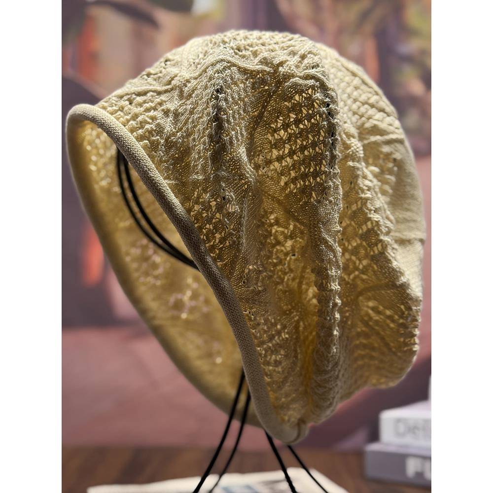 大头围慵懒风格2025堆帽女式秋冬薄日式风格风格套头衫冷帽1211e