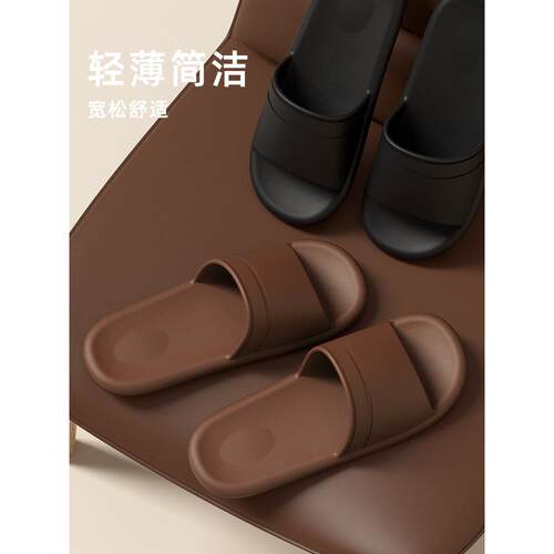 居家拖鞋轻便男夏季洗澡浴室静音用简约防滑软底情侣室内凉0815d