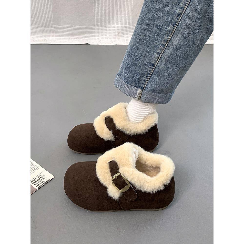 加勃肯鞋2025年季新款防滑靴厚底保暖鞋1201k